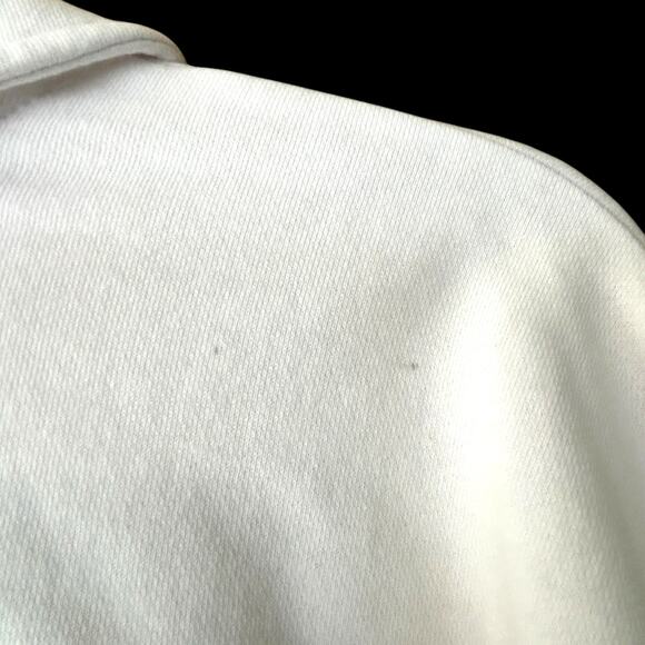 Peloton Gingham Logo Cropped Polo Sweatshirt White Purple L - Picture 7 of 10